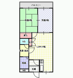 Ｋヴィラ2号館の物件間取画像